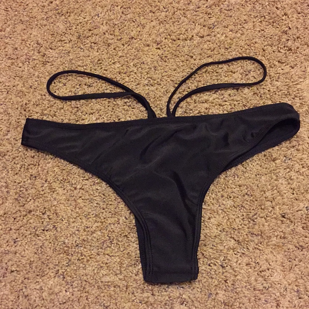 Black Cheeky Bikini Bottom